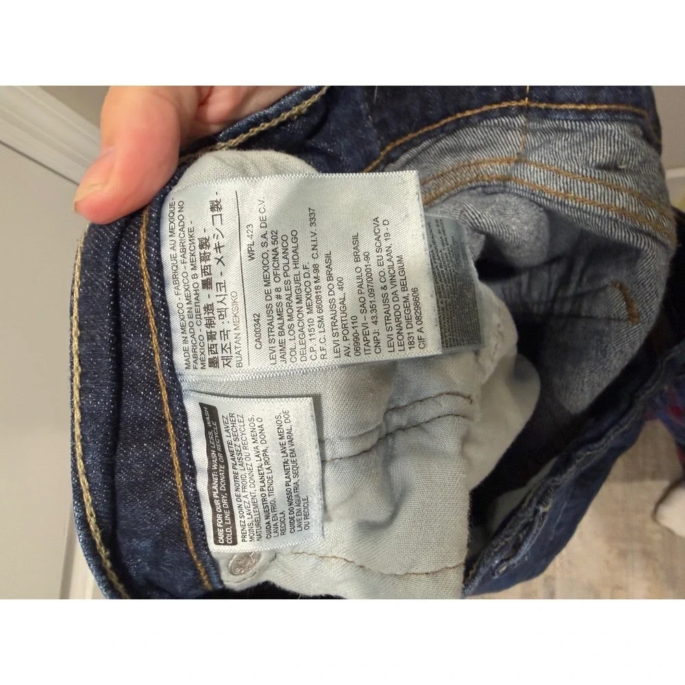 Levi's Mens Jeans‎ Dark Wash Stretch Blue 38x32